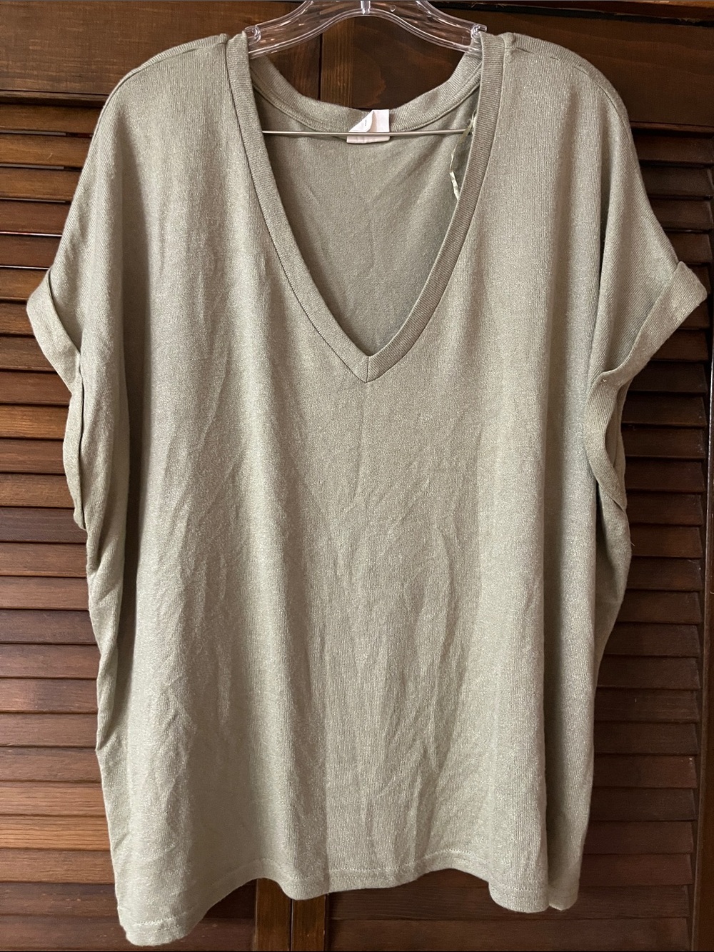 V-Neck Oversized Women's Top